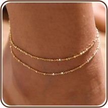 Anklet Bracelets for Women Silver Gold Anklet Bracelets for Women Waterproof Lay - £26.16 GBP