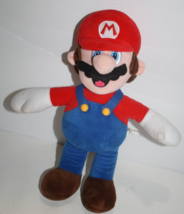 Super Mario Bros Plush Stuffed Doll 12&quot; Soft Toy Red Hat Blue Overalls Sewn Eyes - $36.77