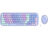 Wireless Keyboards And Mouse Combos, Colorful Gradient Rainbow Colored R... - $73.99