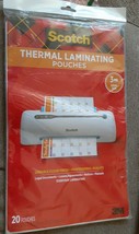 Scotch Thermal Laminating Pouches 3 mil 8 1/2 x 14  size 20 pck new package - $8.81