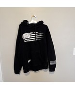 Freedom Industries Hoodie Large Black Cotton USA Flag American Casual Ad... - $17.97