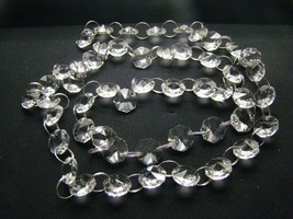 100m/330ft 14mm Octagon Bead Crystal Garland Strand Wedding Party Silver... - £235.01 GBP