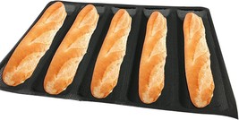 Hot Dog Molds Silicone Bread Forms Non Stick Bakery Trays For Roll Toasting 5 Lo - £24.77 GBP