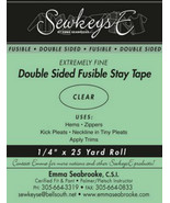 CLEAR 1/4&quot; Double Sided Fusible Stay Tape - Sold By the 25 yard Roll M49... - $12.46 CAD