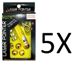 Laser Pointer Key Chain with Interchangeable Heads (set of 5) - $294.35 MXN