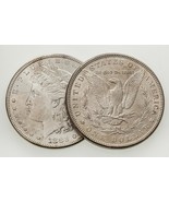 1882 &amp; 1882-S 1 $ Dollar D&#39;Argent Morgan Lot De 2 Pièces En État BU Choisi - $209.85