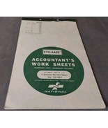 Vintage Eye-Ease Accountants Work Sheets 7 Columns Pad 8.5x14 18 Pages N... - $14.00