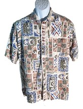 COOKE STREET HONOLULU Men&#39;s Short Sleeve Button Down Cotton Shirt Large - $11.64