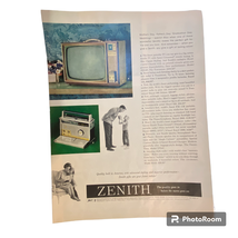 Zenith Radio Corp Print Ad Life Magazine May 11 1962 Frame Ready Color - £7.02 GBP