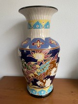 XXL 20 inches handpainted Oriental Asian Vietnamese Pottery Vase - £395.18 GBP