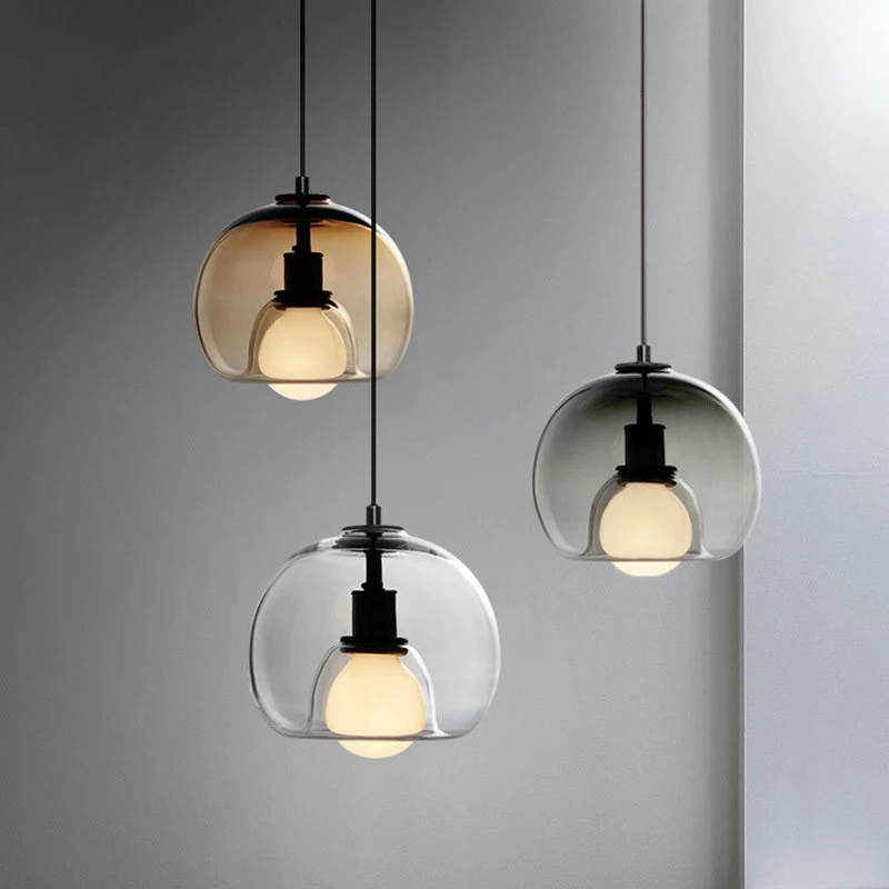 Modern Nordic Led Pendant lamp 3 Heads Iron Glass Indoor Home Decor Chan... - $127.08+