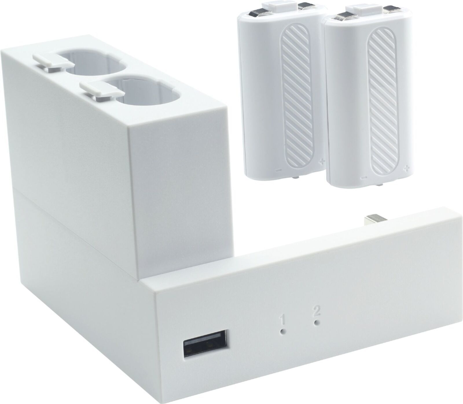 Insignia- Side Dock Dual Battery Charger for Xbox Series S - White - $36.99