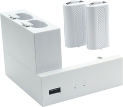 Insignia- Side Dock Dual Battery Charger for Xbox Series S - White - £29.10 GBP