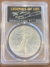 2021- American Silver Eagle- PCGS- MS70- Legends of Life- Shaquille O&#39;Ne... - £239.50 GBP