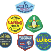 Bowling Womens 6 Vtg Patches WIBC League Champion 1975-1990 Mixed ABC Bu... - $26.95