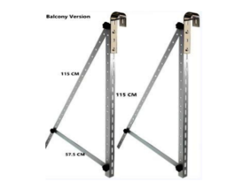 Solar Panel Brackets Adjustable Balcony Angle Mounting Frame Shed Boat R... - $723.61 MXN