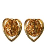 Scorpio Scorpion Zodiac Sign Earring Gold Heart Push Back Stud Astrologi... - $21.03 CAD
