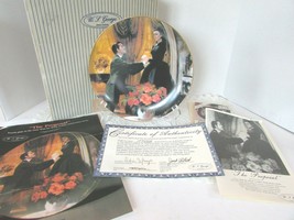 GWTW COLLECTOR PLATE THE PROPOSAL GOLDEN ANNIVERSARY 4TH COA BOX LTD #19988 - $184.40 MXN