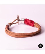 Kavak - Handmade Braided Leather Cords  Adjustable Men&#39;s Bracelet - £15.14 GBP