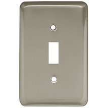 64352 Stamped Brushed Satin Nickel Single Switch Cover Plate 6 Pack - £63.14 GBP