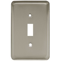 64352 Stamped Brushed Satin Nickel Single Switch Cover Plate 6 Pack - £61.90 GBP