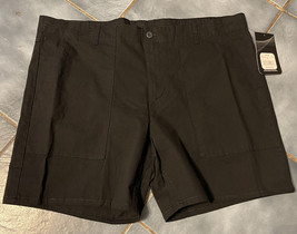 Swiss Alps Men’s Performance Khaki Flat Front Shorts, Size 42 Black - £10.16 GBP
