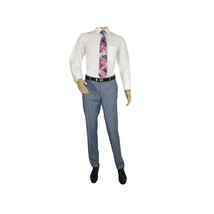 Men 3pc European Vested Suit WESSI JVALINTIN Slim Fit JV22 Sky Blue One Button image 8