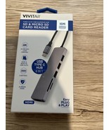Vivitar Multi-Port USB Hub w SD, Micro SD &amp; Compact Flash Card Reader NEW - £18.45 GBP