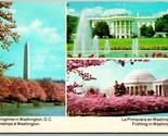 Multi Vista Primavera IN Washington Dc Unp Non Usato Cromo Cartolina H14 - £5.60 GBP