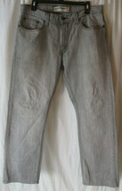 Levi&#39;s 514 Men&#39;s Gray Wash Slim Fit Straight Leg Jeans Size 34 x 30 98% Cotton - £14.00 GBP