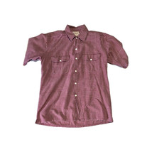 Woolrich Shirt Mens Medium Short Sleeve Plaid Button Front Lightweight R... - $18.70