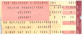 Vintage Journey Ticket Stub October 11 1986 Richfield Coliseum Cleveland... - £13.79 GBP