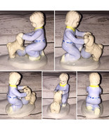Vintage Girl and her Dog Porcelain Figurine by K&#39;s Collection - $34.24 CAD