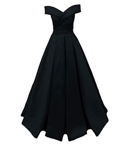 Kivary Long Off The Shoulder V Neck Formal Corset Prom Evening Dresses Dark Navy