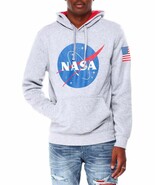 Akademiks Axis Nasa Fleece Hoodie Size XL Color Gray, Red &amp; Blue  by Aka... - €38,50 EUR