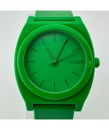 Nixon The Time Teller Quartz Watch Men 100m Green Plastic Analog New Battery - $66.49
