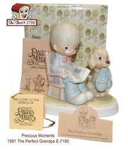 Precious Moments 1981 The Perfect Grandpa E-7160 Vintage 1981 Enesco w/ box - £19.55 GBP