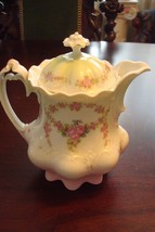 German Covered milk pitcher unmarked RS? beautiful decorations molded - $46.05
