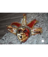 Large Jester Mask w bells, Venice, Italy, by Balocolor, Full Mask, with ... - $59.99