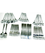 46 Pc Stainless Steel Flatware Set With Serving Spoon and Serving Fork - €18,51 EUR