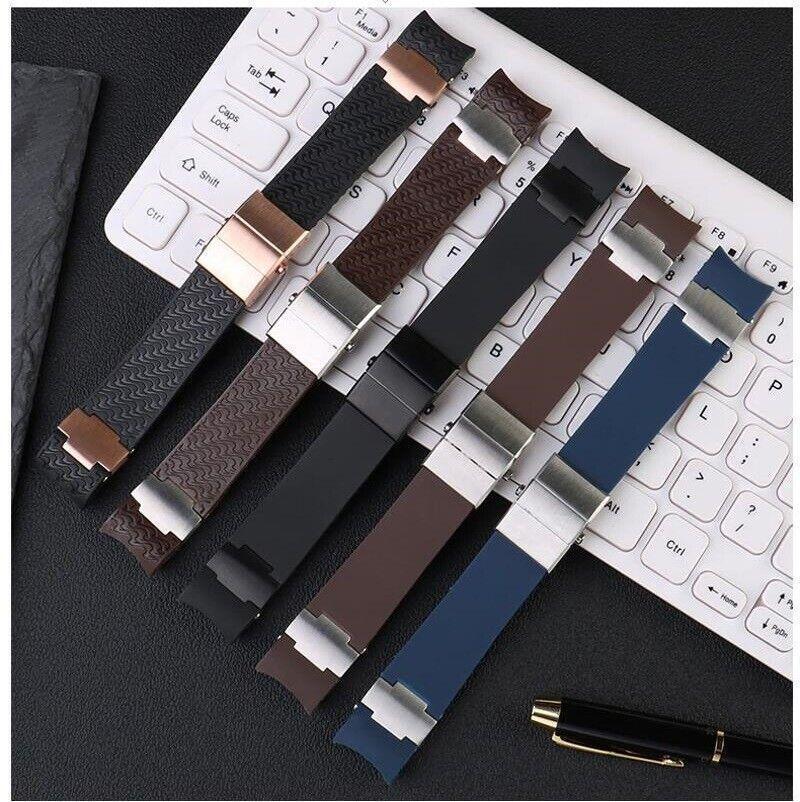 Silicone Rubber 22mm Watch Band for Ulysse Nardin 263 Diver Curved Strap Bands - $24.99 - $52.99
