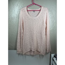 Charlotte Russe Womens Light Pink Long Sleeve Crochet Sweater Knit Size ... - $408.81 MXN