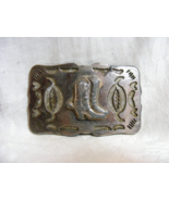 Vintage Belt Buckle Plated Metal Boots Design 18-c - €16,87 EUR