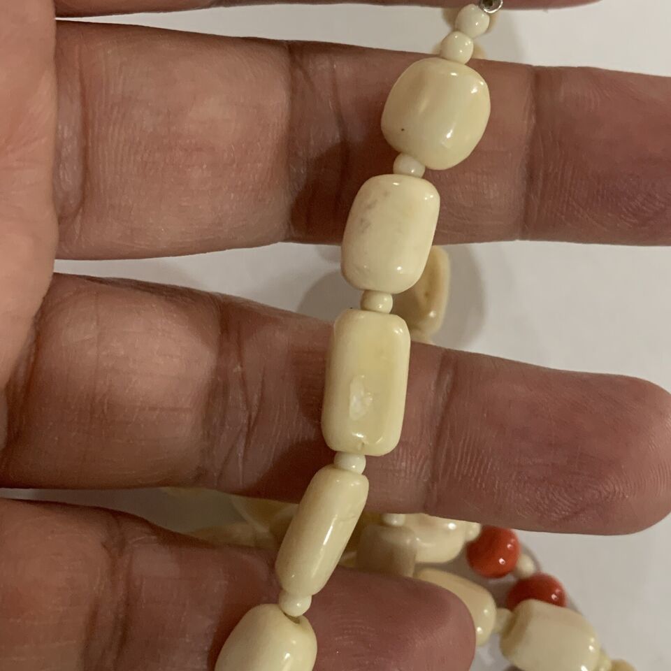 Antique Coral Branch Necklace 25” Item image 13