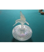 GLASS ACT PERFUME BOTTLE CRYSTAL HUMMINGBIRD FEATHER DESIGN BOTTLE  5&quot; O... - £73.80 GBP