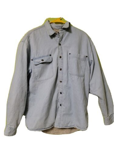 Primary image for Vintage Roper Range Gear Sherpa Lined Jacket Denim Jean Button Front Mens Large