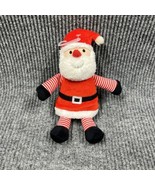 Carter&#39;s Christmas Santa Claus 9&quot; Plush Red Striped Hat Lovey Stuffed Toy - £8.27 GBP