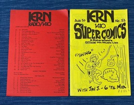 Vtg 70&#39;s Radio Station KERN 1410 Music Playlist &amp; Comic Book Bakersfield... - $28.98