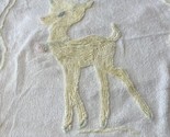 Vintage Chenille Baby Deer Fawn Baby Blanket 39.5x61  Faint Staining In ... - $18.99