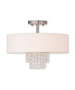 Livex Carlisle 3 Light Flush Mount In Brushed Nickel - €385,23 EUR
